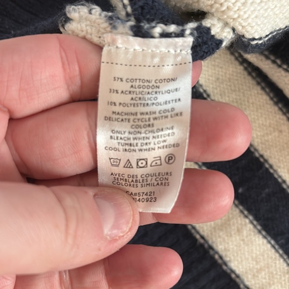 LOFT navy and white sweater - Picture 5 of 5